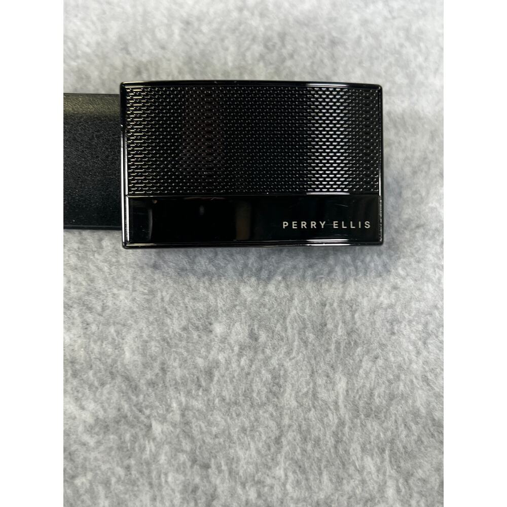 NEW Perry Ellis Bonded Leather Black Belt Size XL 42/44